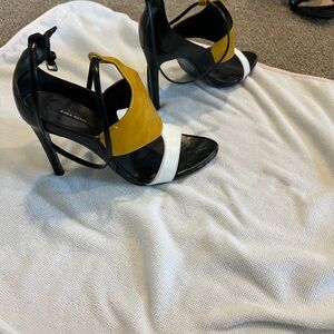 Fairly used Zara yellow and white sandals